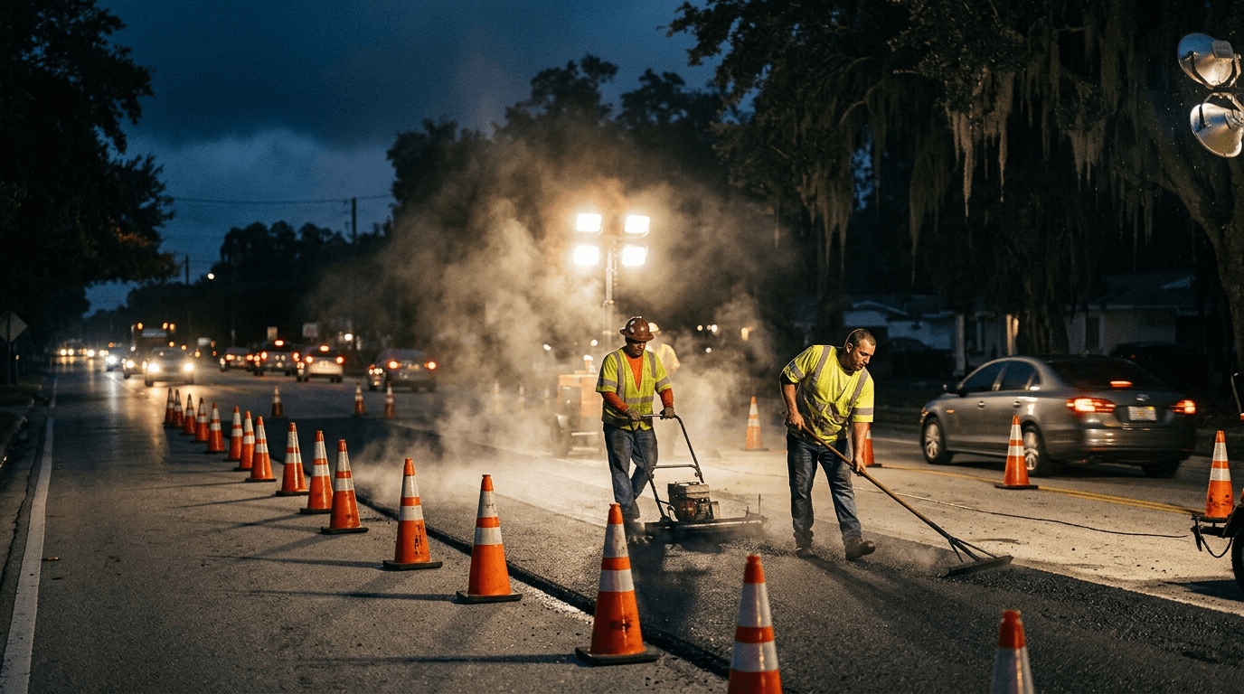 Chancey Road Repaving Enters Its Final Nights Between Gall Boulevard and Buchman Highway